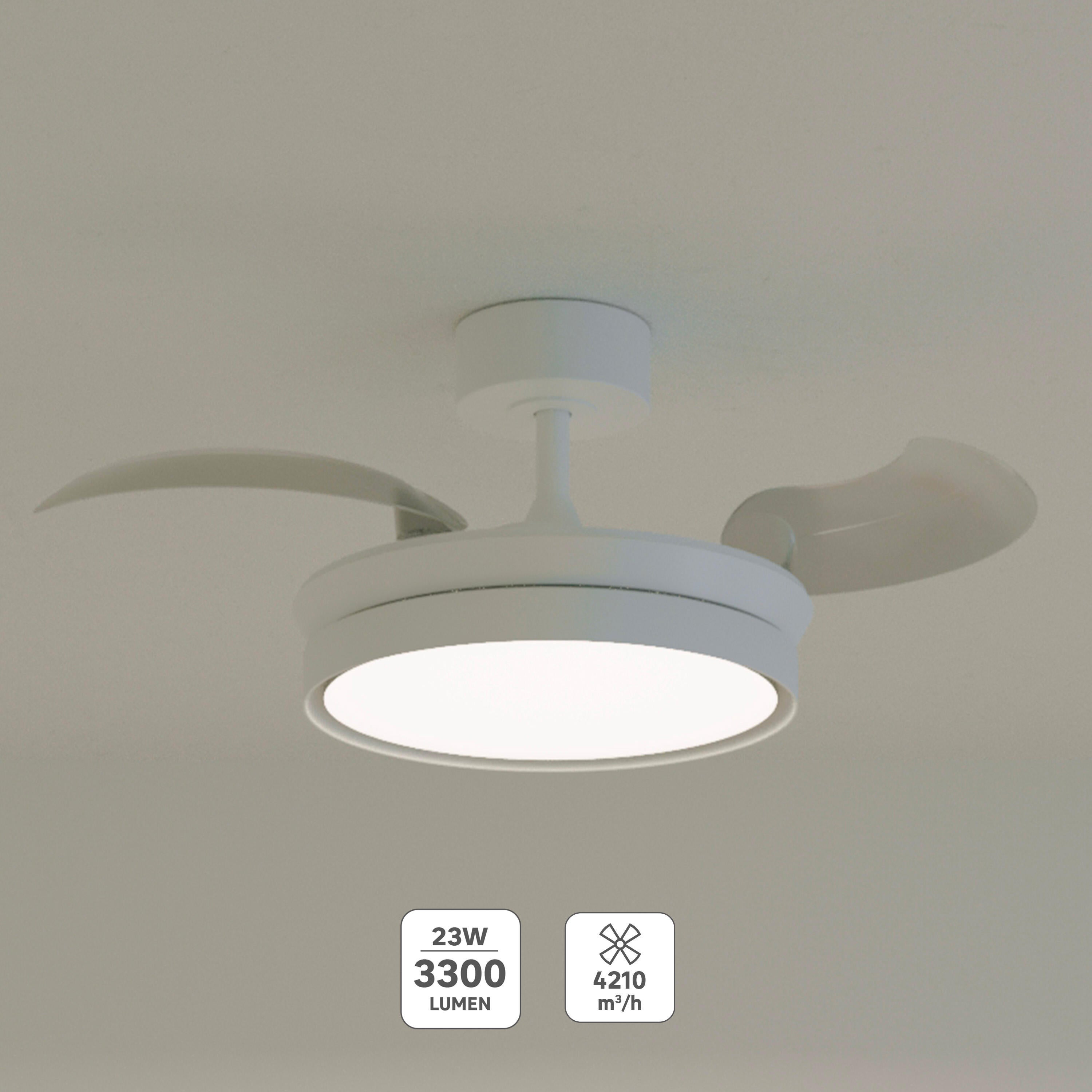 Ventilateur de plafond LED silencieux, Ipora S, 91 cm, blanc - 2