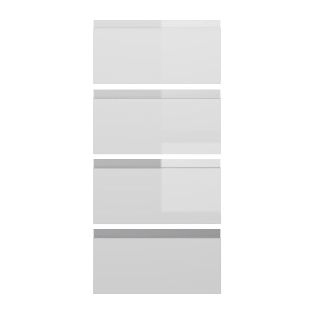 KIT 4 FRENTES DE CAJÓN PARA MUEBLE DE COCINA TOLEDO BLANCO BRILLO PET 20X40CM
