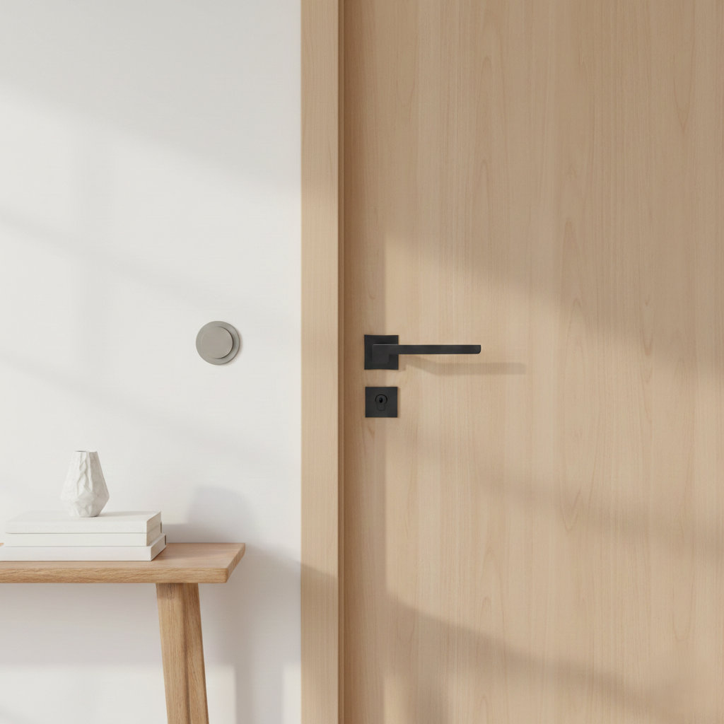 Juego de manilla con roseta cuadrada INSPIRE serie Manuela en aluminio negro - 5