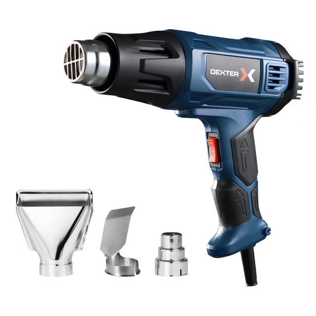 Decapador con cable DEXTER 2000W con dos ajustes de temperatura, 2000 W