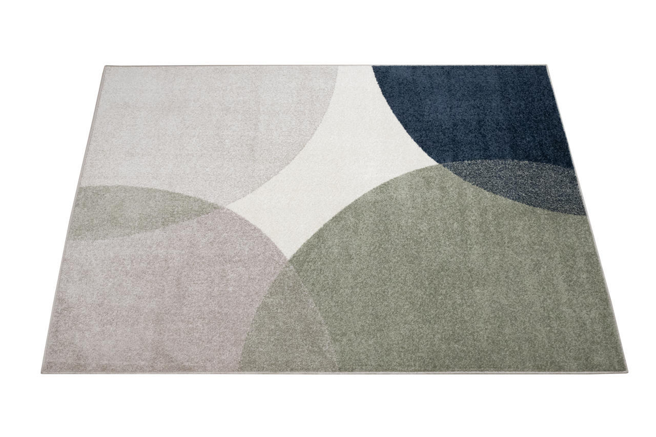 Tappeto Nemo circles in polipropilene verde/blu L 190 x L 133 cm - 5