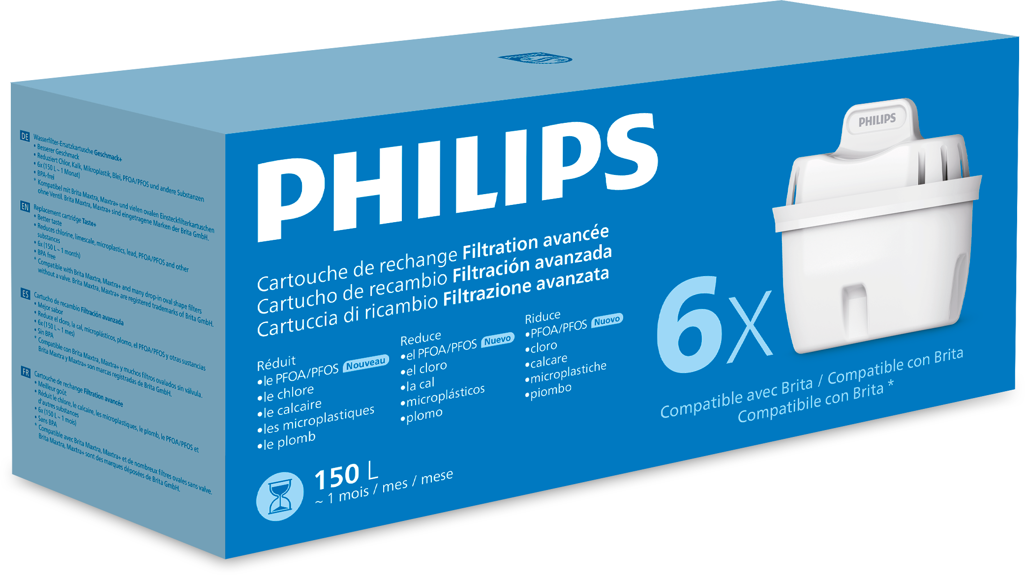 Pack de 6 filtros philips micro x