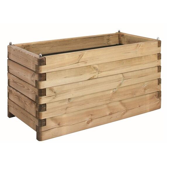 Bac rectangle Oléa en pin traité - L.100 x l.50 x H.50 cm - CERLAND