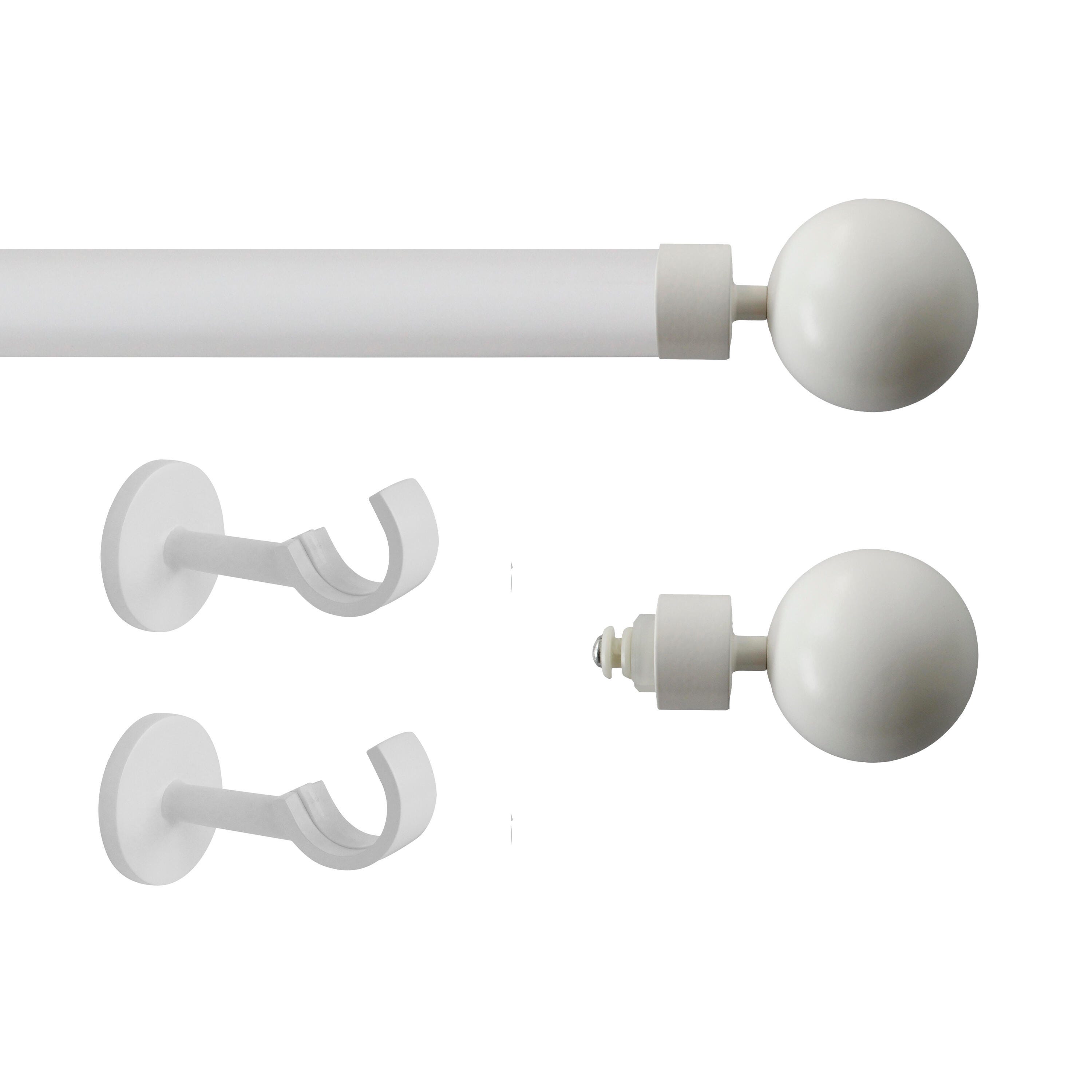 Set barra de metal Blanco mate soporte a Techo 6cm serie Organic ...