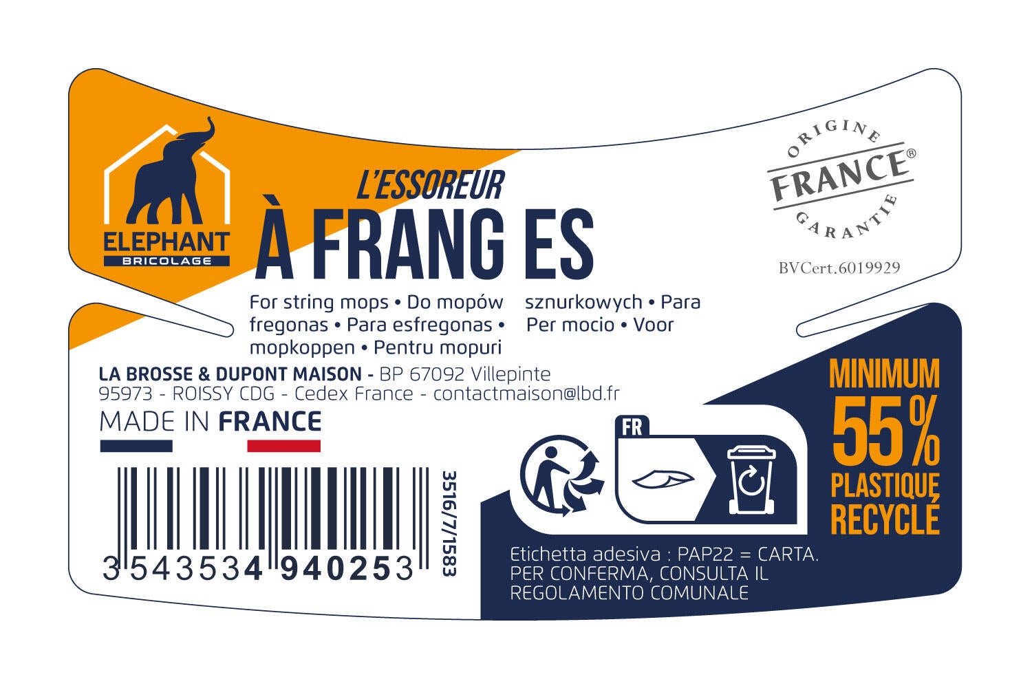 Essoreur serpillière à franges ELEPHANT - 4