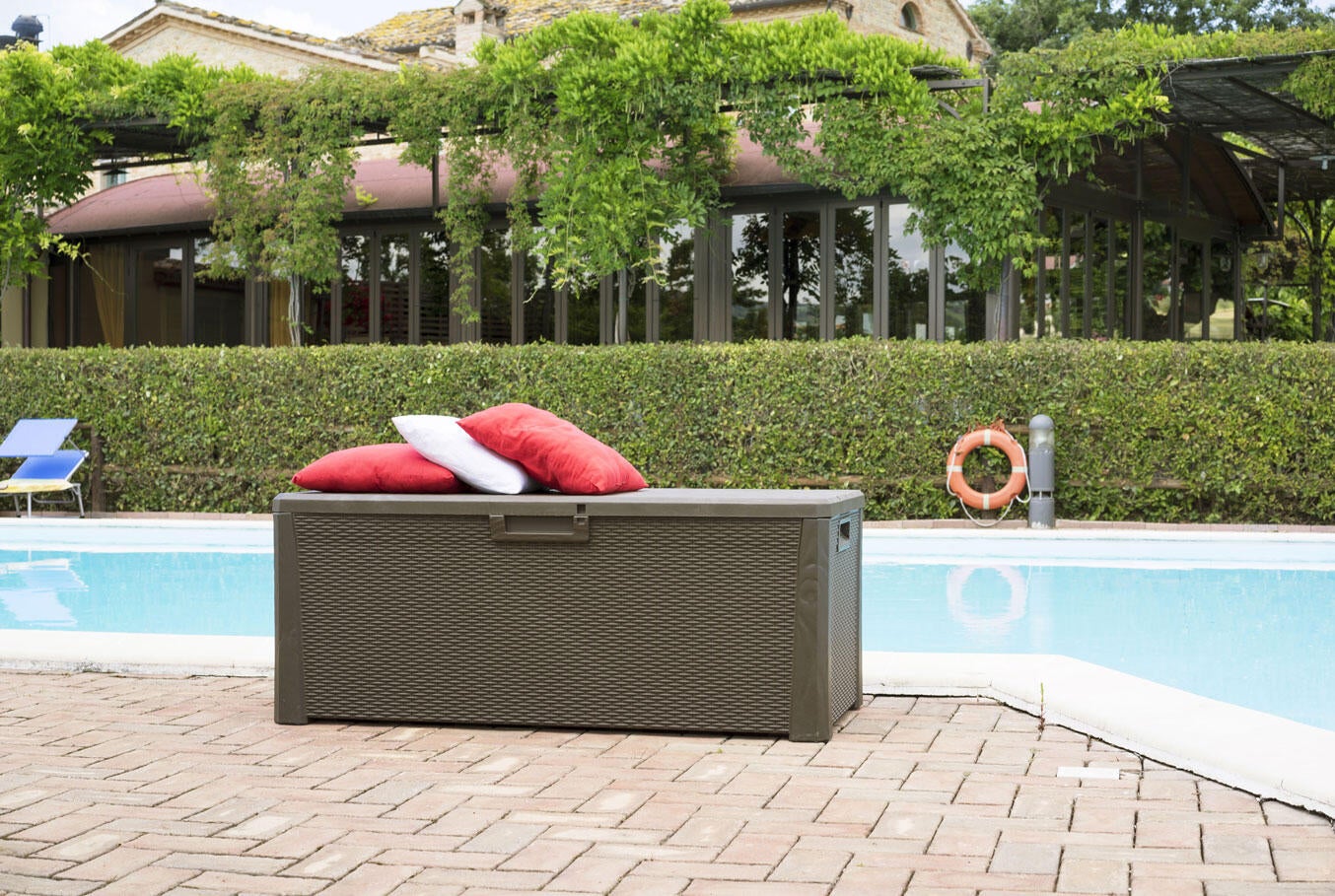 Coffre de jardin résine Nevada anthracite, 550 l - 6