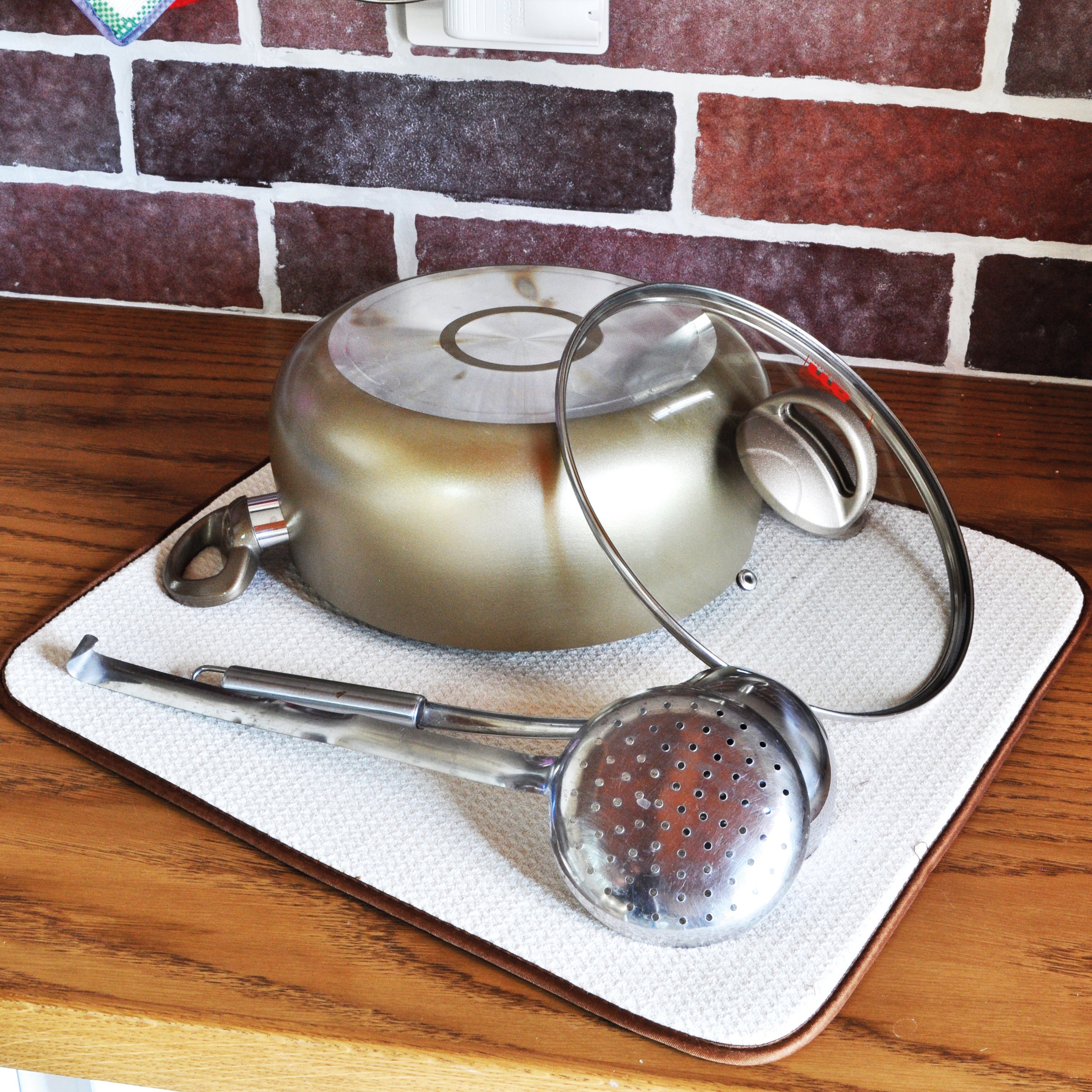 Tappeto protettivo per lavello Droppy bianco L 48 x P 40 cm - 3