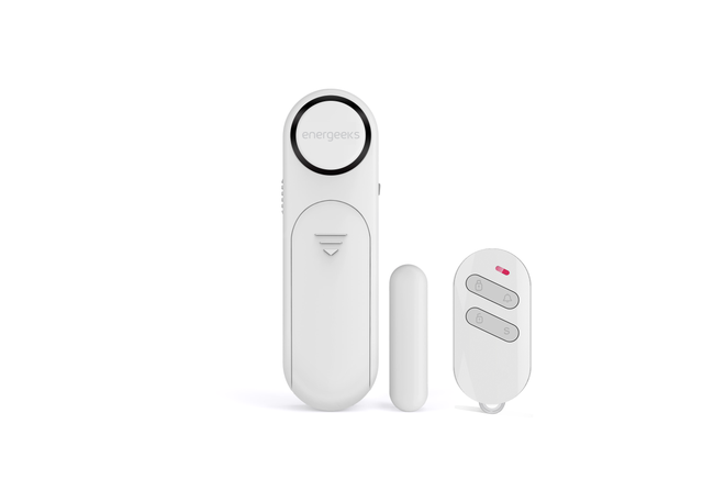 Mini sistema de alarma ENERGEEKS para puertas y ventanas + mando a distancia
