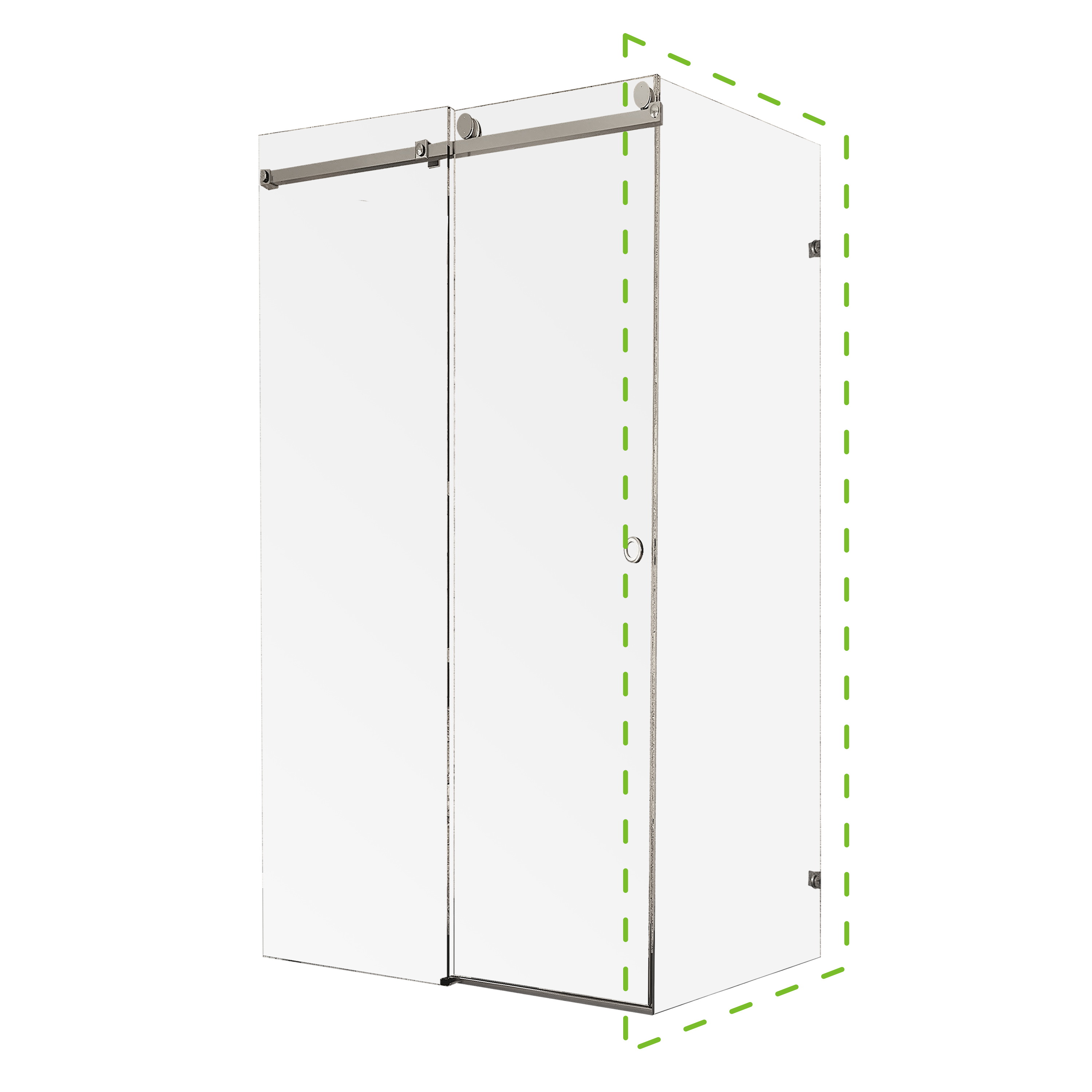 Panel lateral fijo para mampara de ducha frontal transparente Factory perfil aluminio cromo 80x212 cm cristal templado de seguridad 8mm espesor Antical Doccia - 3