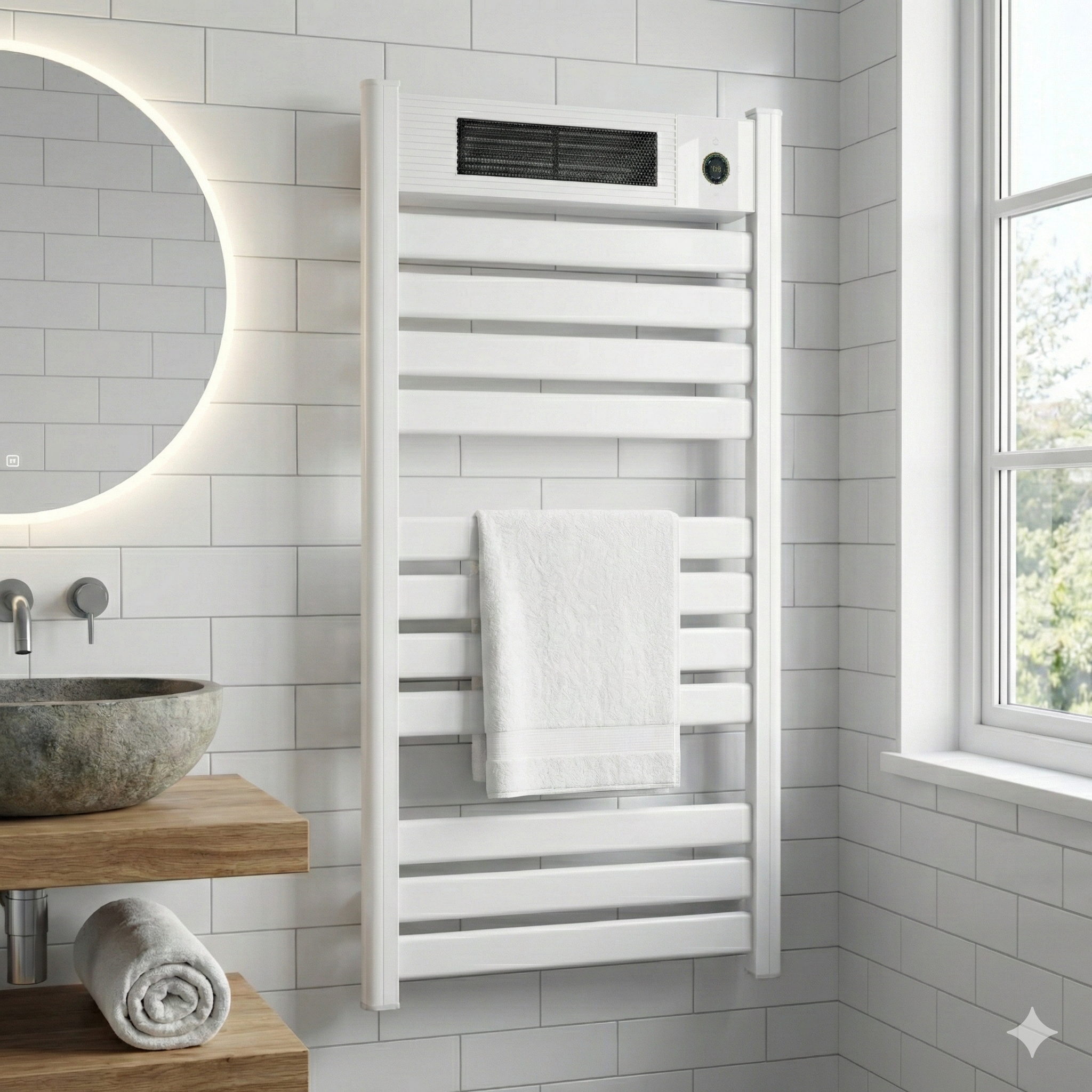 TOALLERO ELÉCTRICO 500W CON SPLIT BLANCO - 2