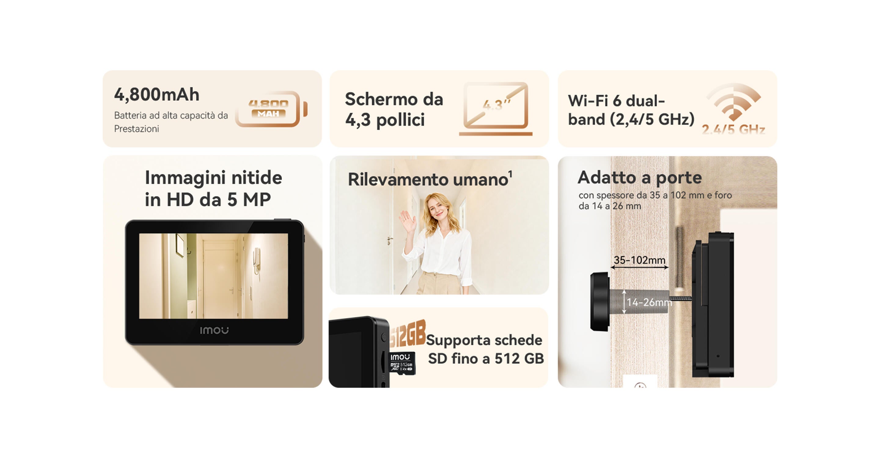 Spioncino elettronico VD1 IMOU a batteria - 13