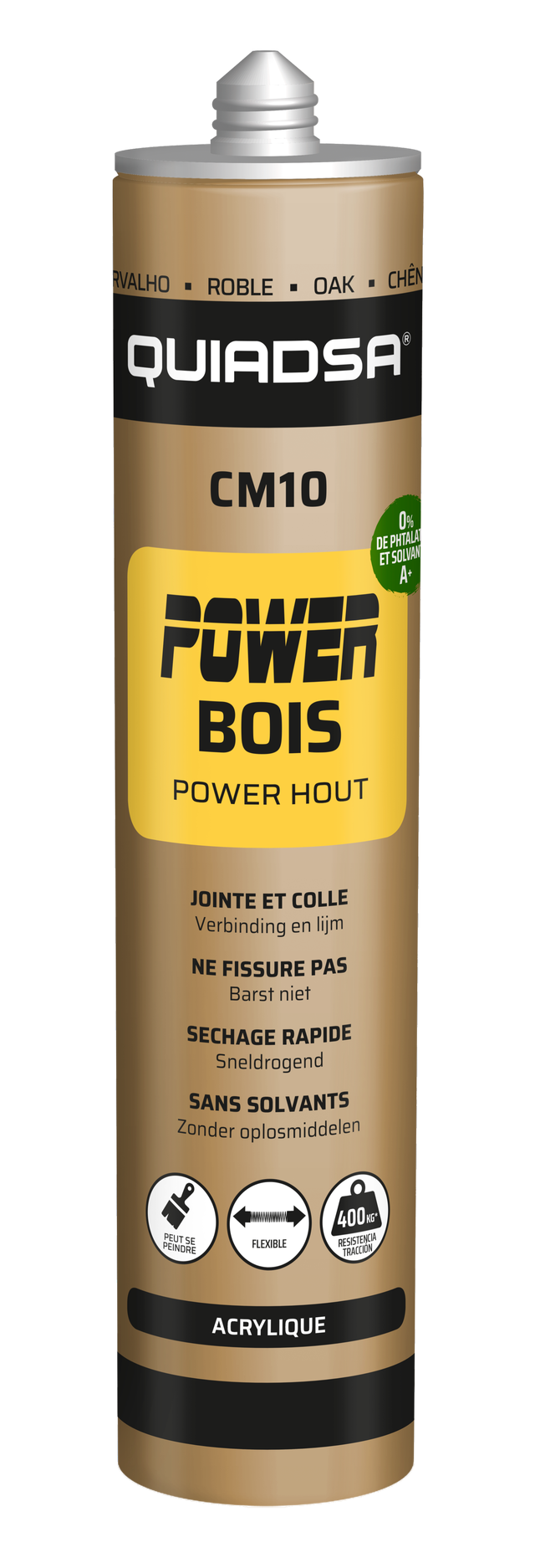 Colle et joint pour bois chêne 300 ml - QUIADSA CM-10 POWER
