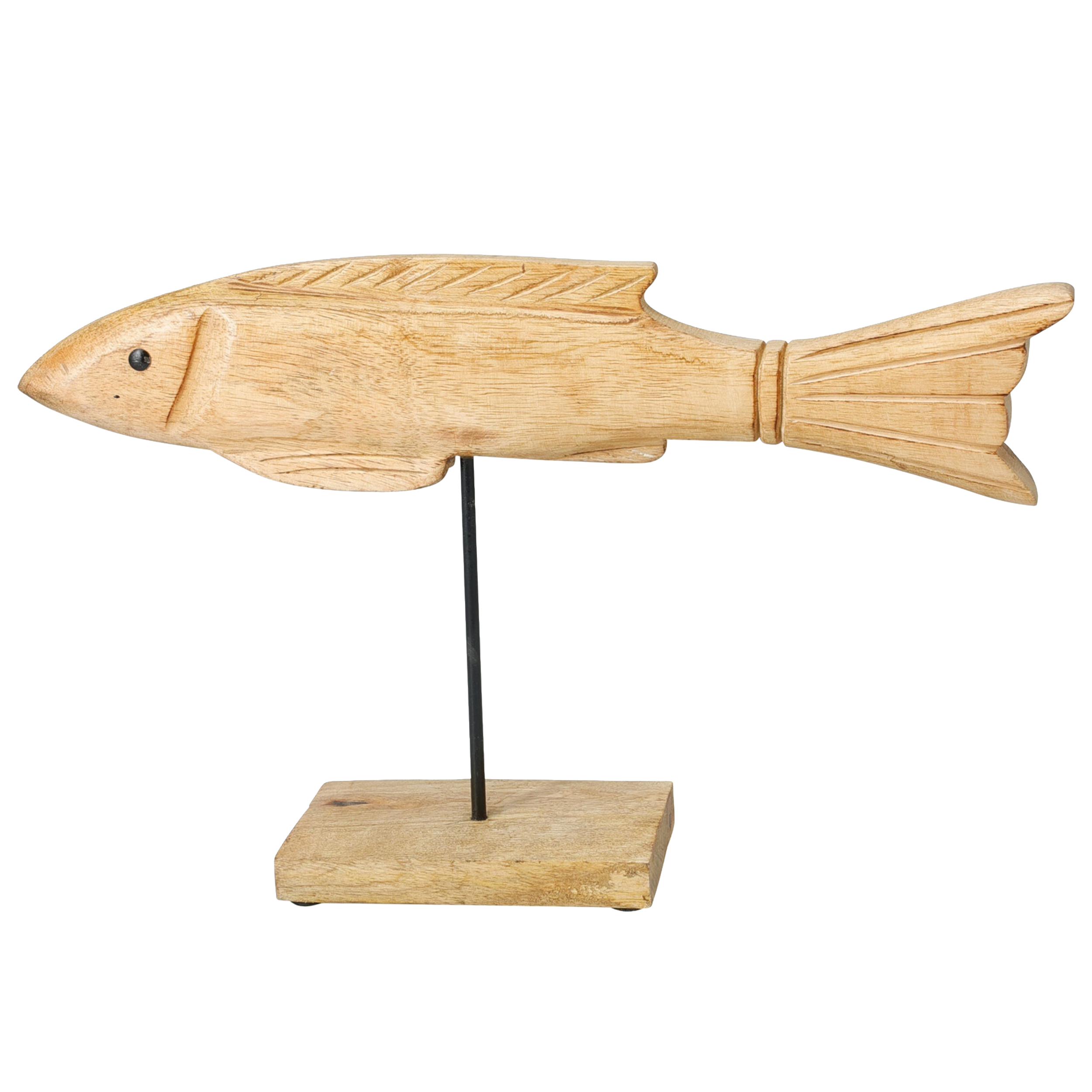 Dekoracyjna Rybka na Podstawie - Drewno Mango wys. 22 cm