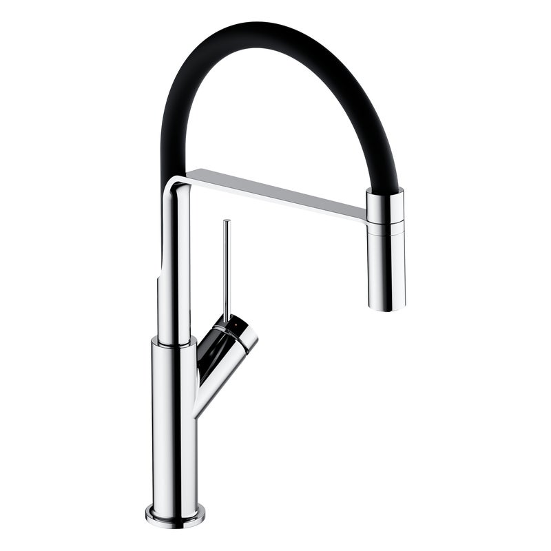 Bateria kuchenna z wyciąganą wylewką U Selio Czarna Omnires