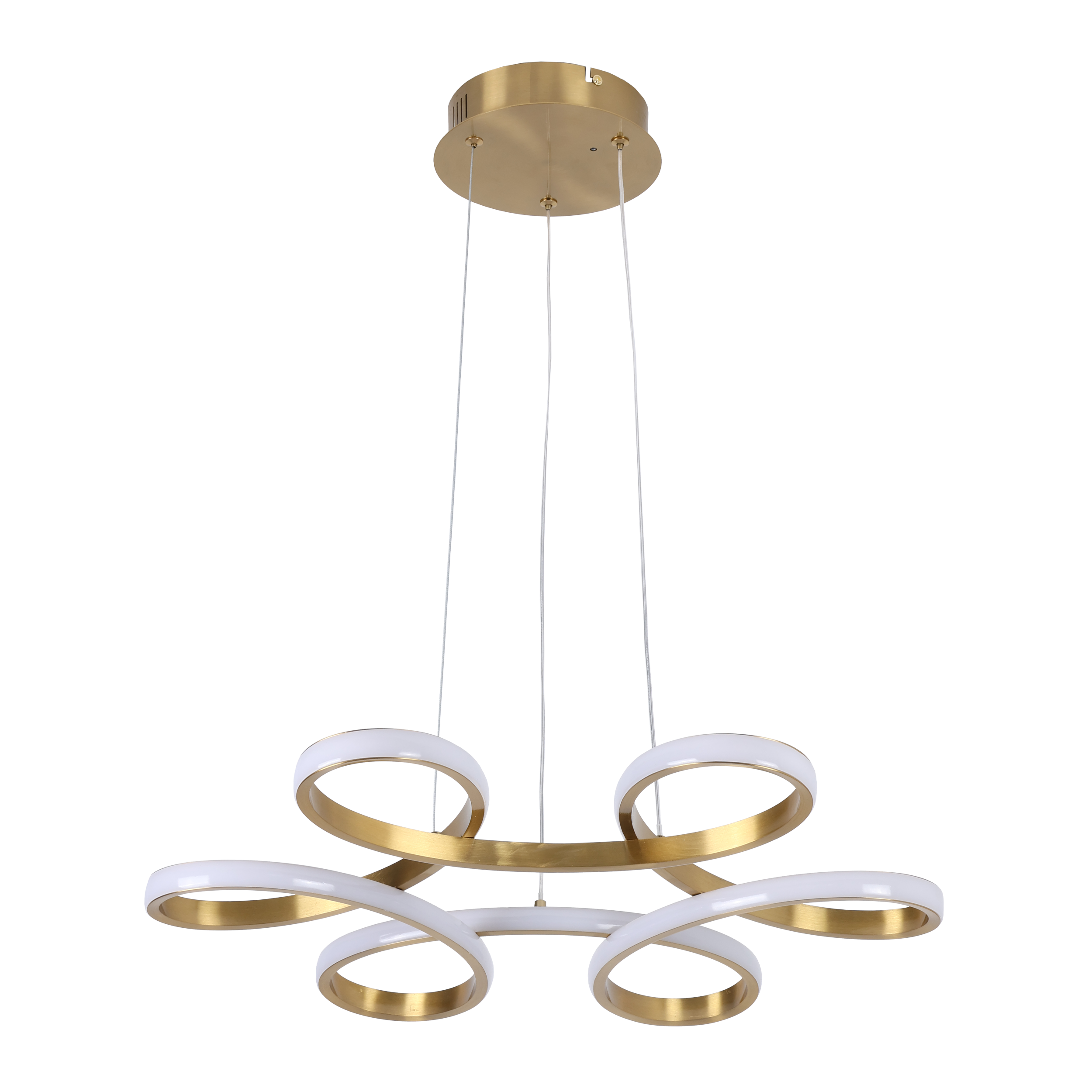 Lampa wisząca Fiore Gold z pilotem LED 5500 lm 40W barwa od ciepłej do zimnej złota Goldlux