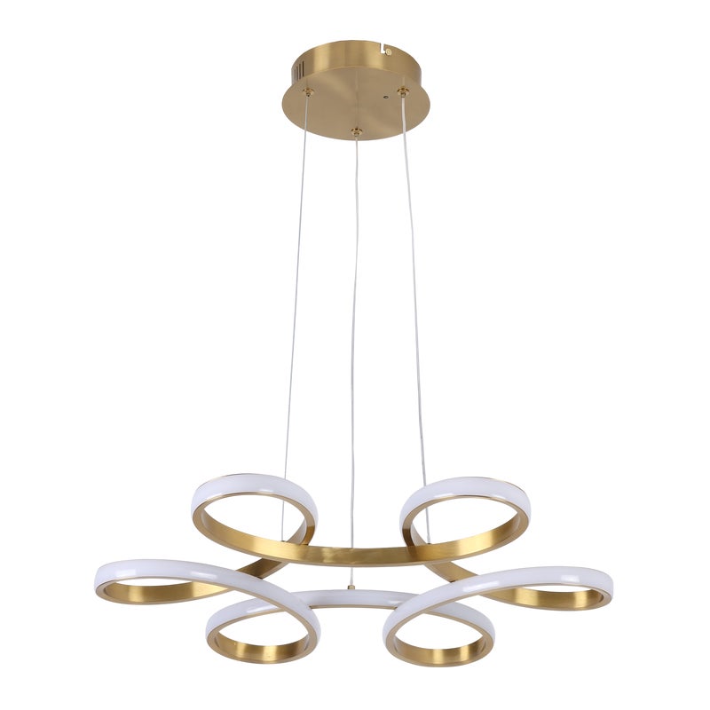 Zdjęcia - Żyrandol / lampa Goldlux Lampa wisząca Fiore Gold z pilotem LED 5500 lm 40W barwa od ciepłej do zimnej złota