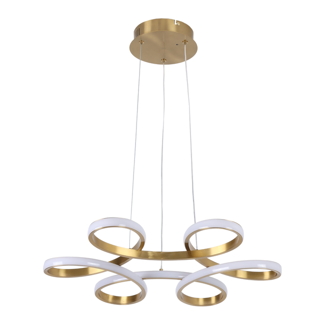 Lampa wisząca Fiore Gold z pilotem LED 5500 lm 40W barwa od ciepłej do zimnej złota Goldlux