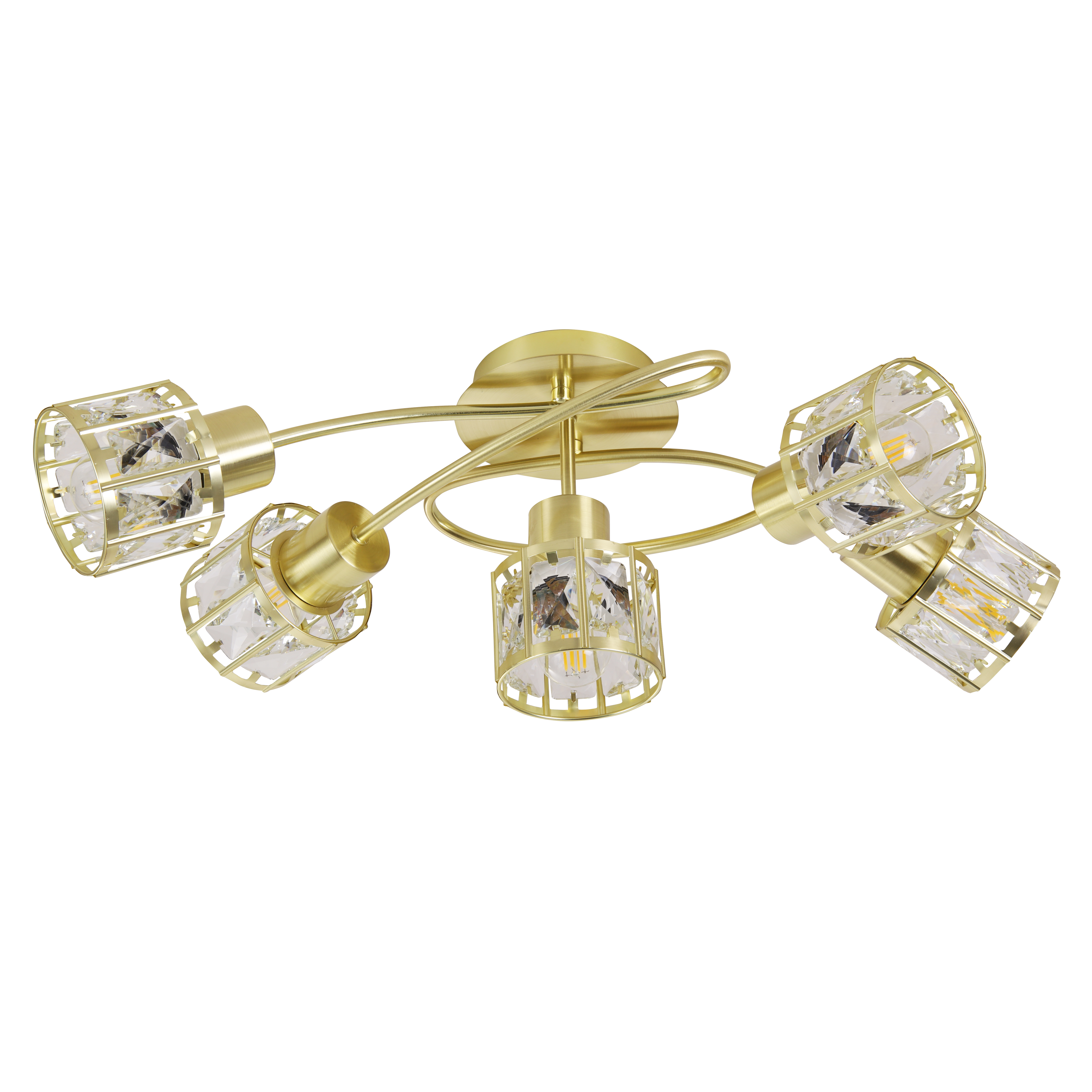 Lampa sufitowa Zahara 5xE27 złota Goldlux