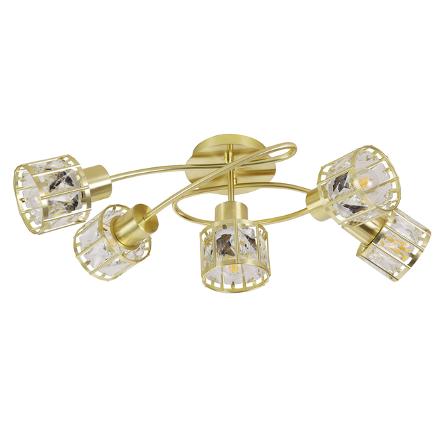 Lampa sufitowa Zahara 5xE27 złota Goldlux