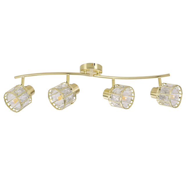 Lampa sufitowa z reflektorkami Zahara 4xE27 złota Goldlux