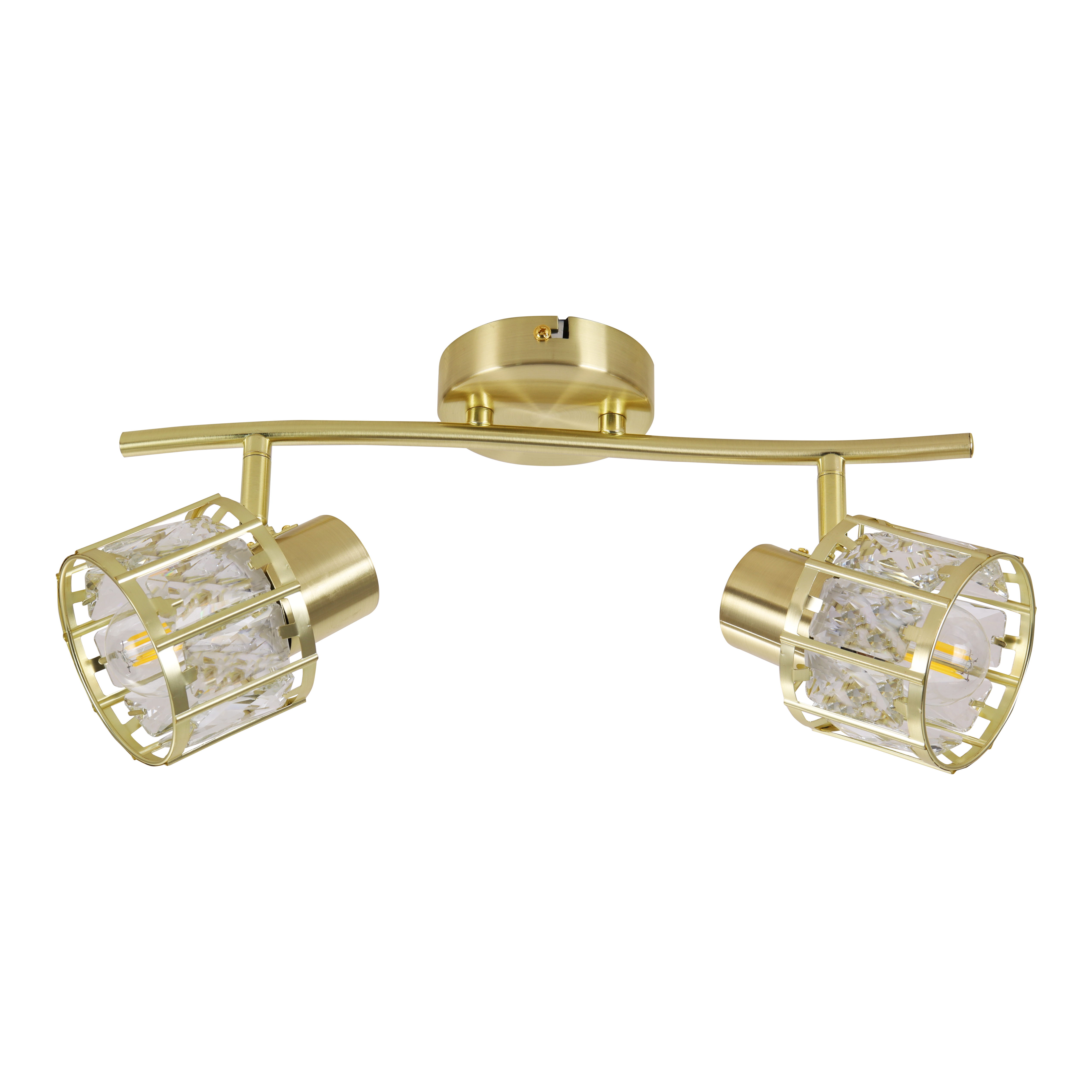 Lampa sufitowa z reflektorkami Zahara 2xE27 złota Goldlux