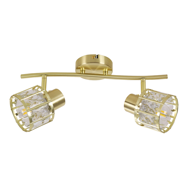 Lampa sufitowa z reflektorkami Zahara 2xE27 złota Goldlux