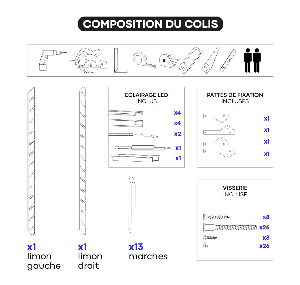 Escalier ajustable et rapide à installer Spectra KORDO  - 4