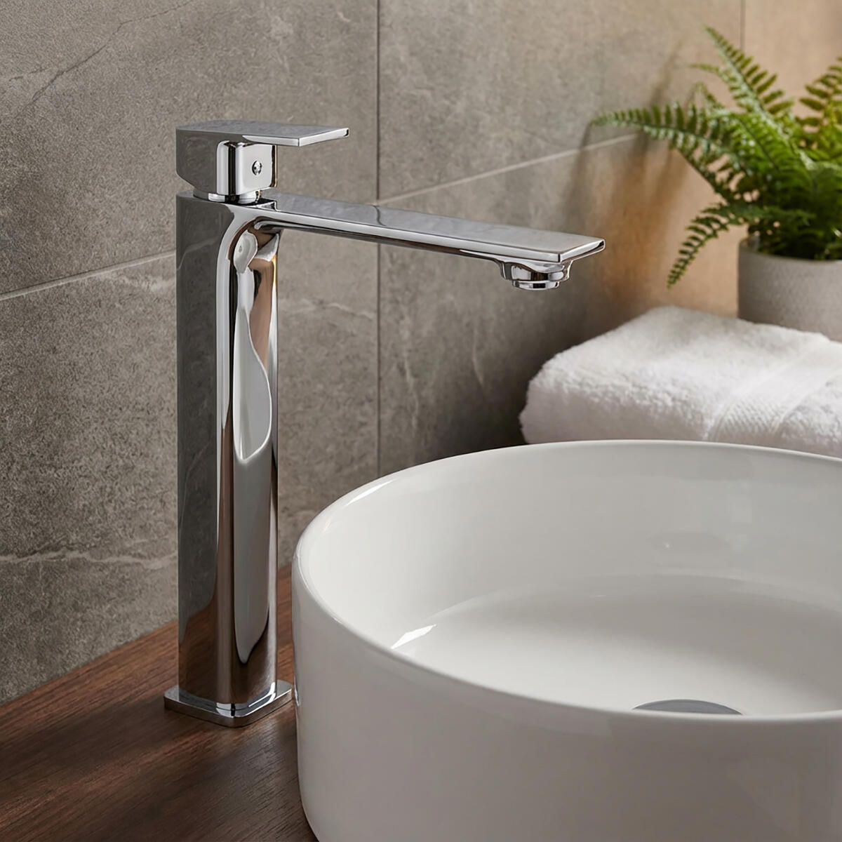 Rubinetto per lavabo getto aerato Axum cromato lucido H 29 cm - 2