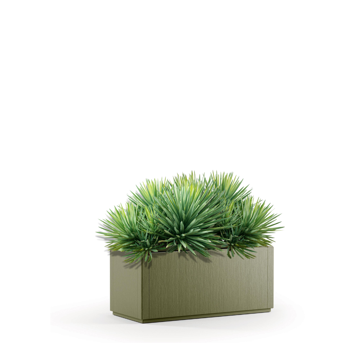 Fioriera Ethica STEFANPLAST in polipropilene verde oliva H 36 x L 80 x P 36 cm - 4
