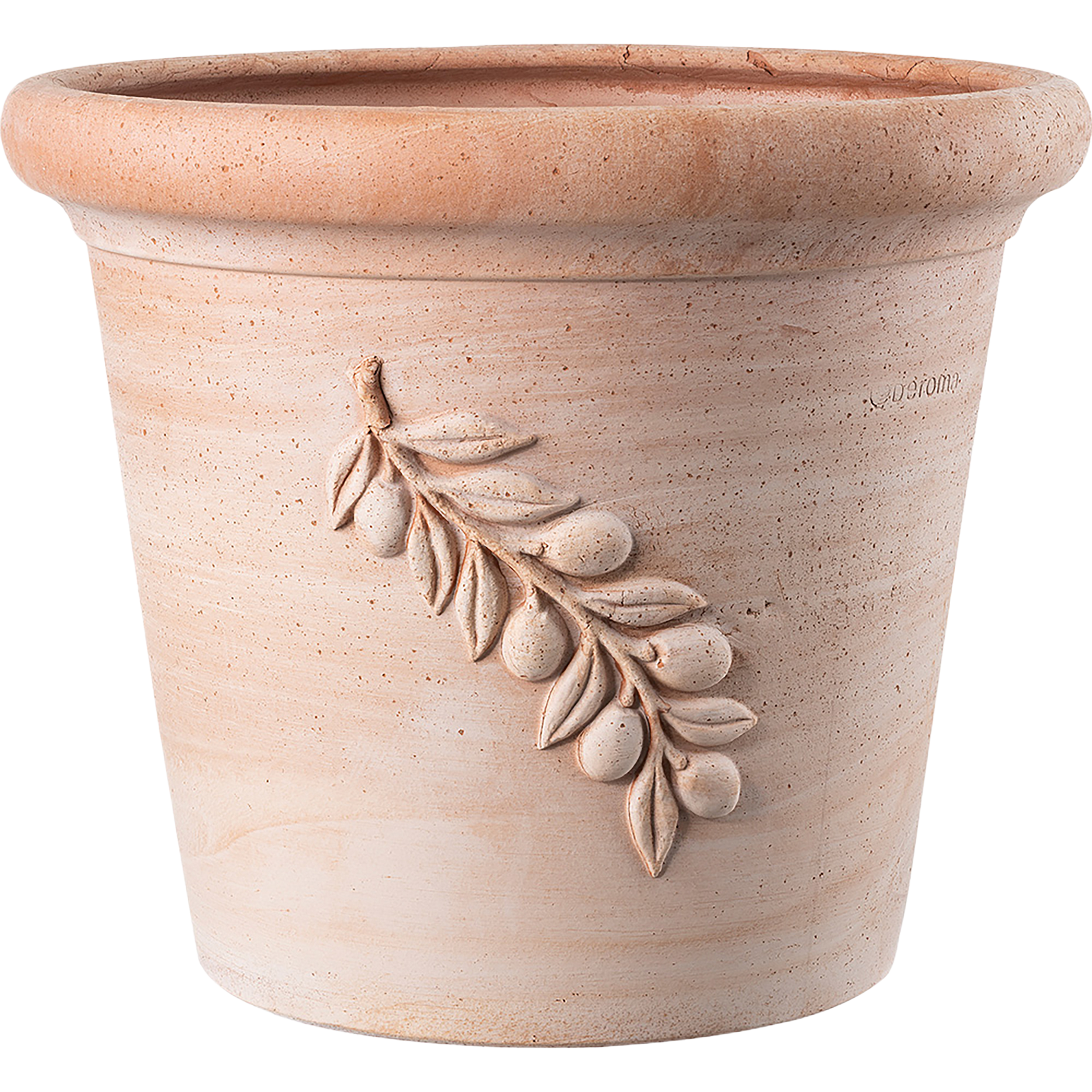 Doniczka Olive 43 cm biała terakota Deroma