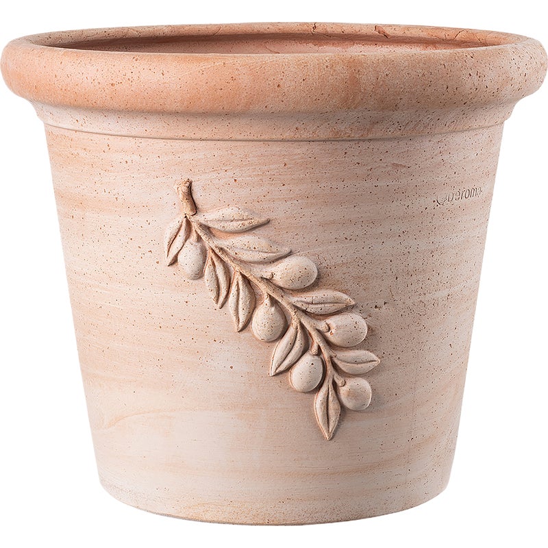 Doniczka Olive 43 cm biała terakota Deroma