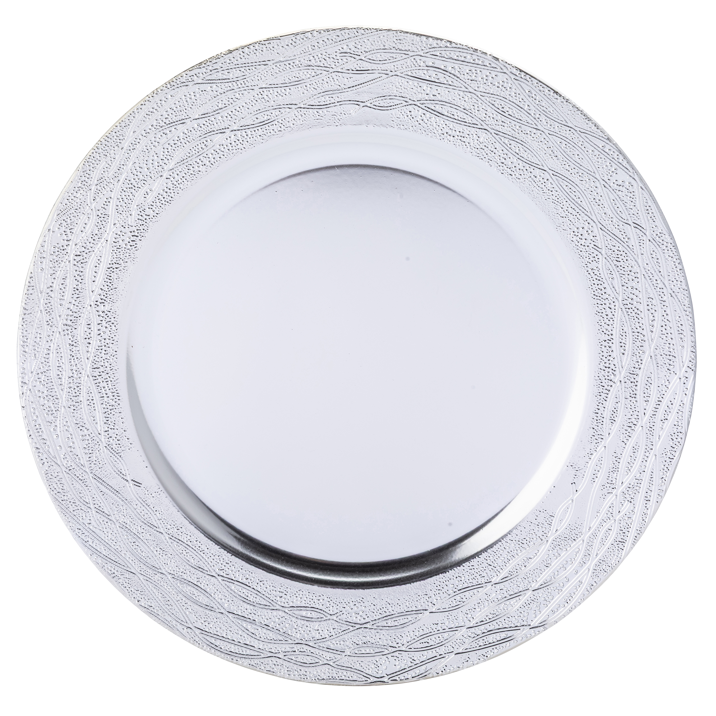 Podkładka pod talerz dekoracyjna Diamond - Srebrna śr. 33 cm