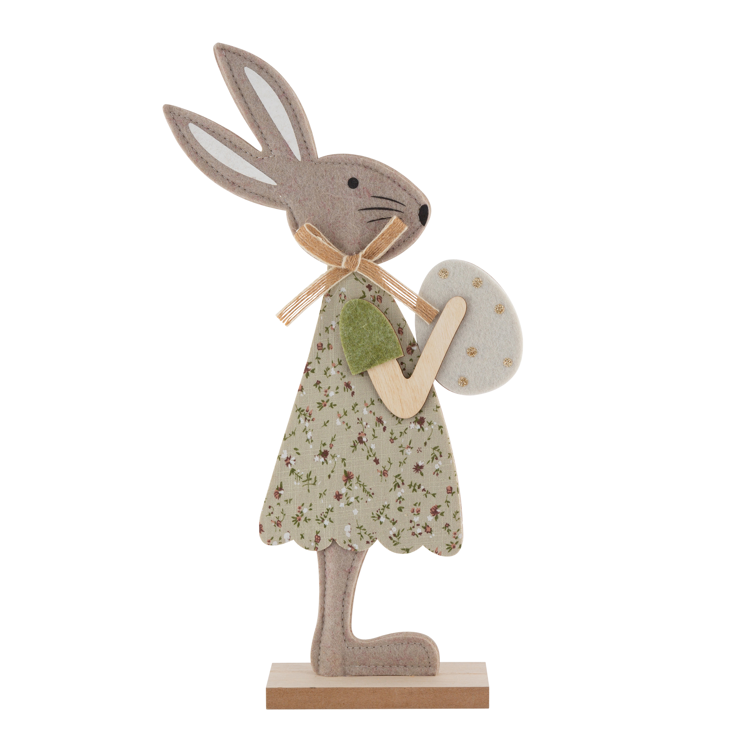 Figurka wielkanocna Zając wys. 10 cm drewniana
