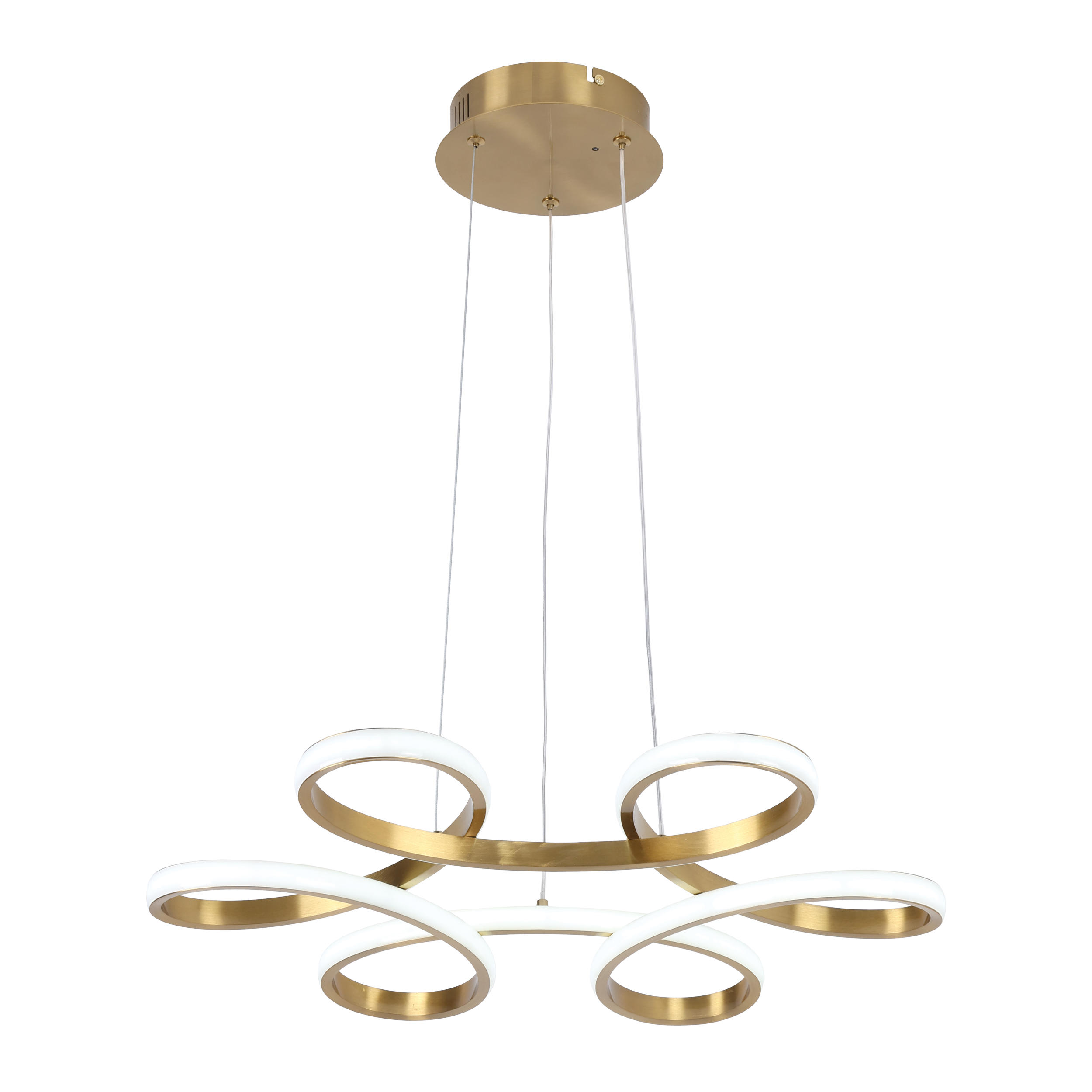 Lampa wisząca Fiore Gold z pilotem LED 5500 lm 40W barwa od ciepłej do zimnej złota Goldlux - 5