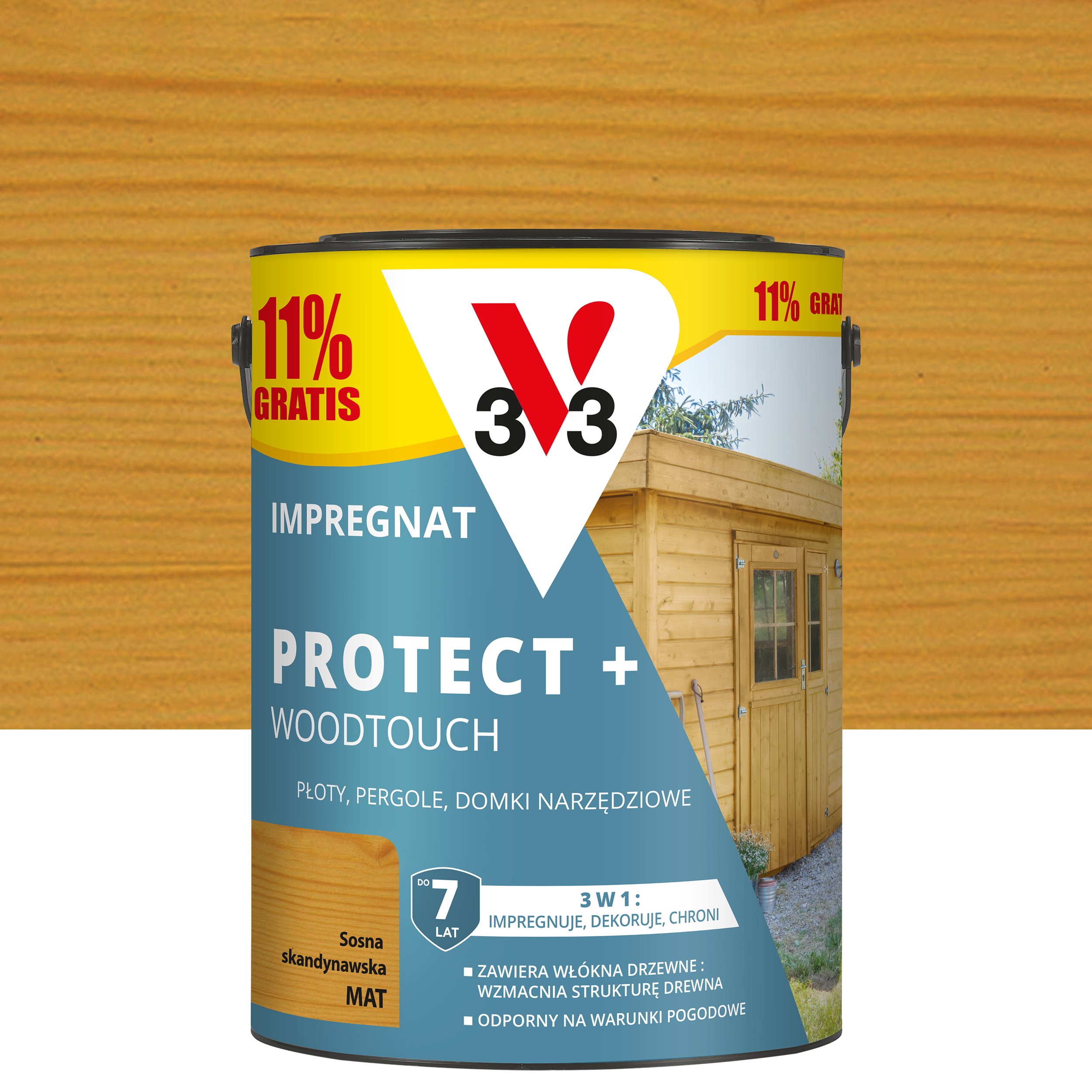 Impregnat do drewna Protect+ Woodtouch 5 l sosna skandynawska matowy 7 lat V33