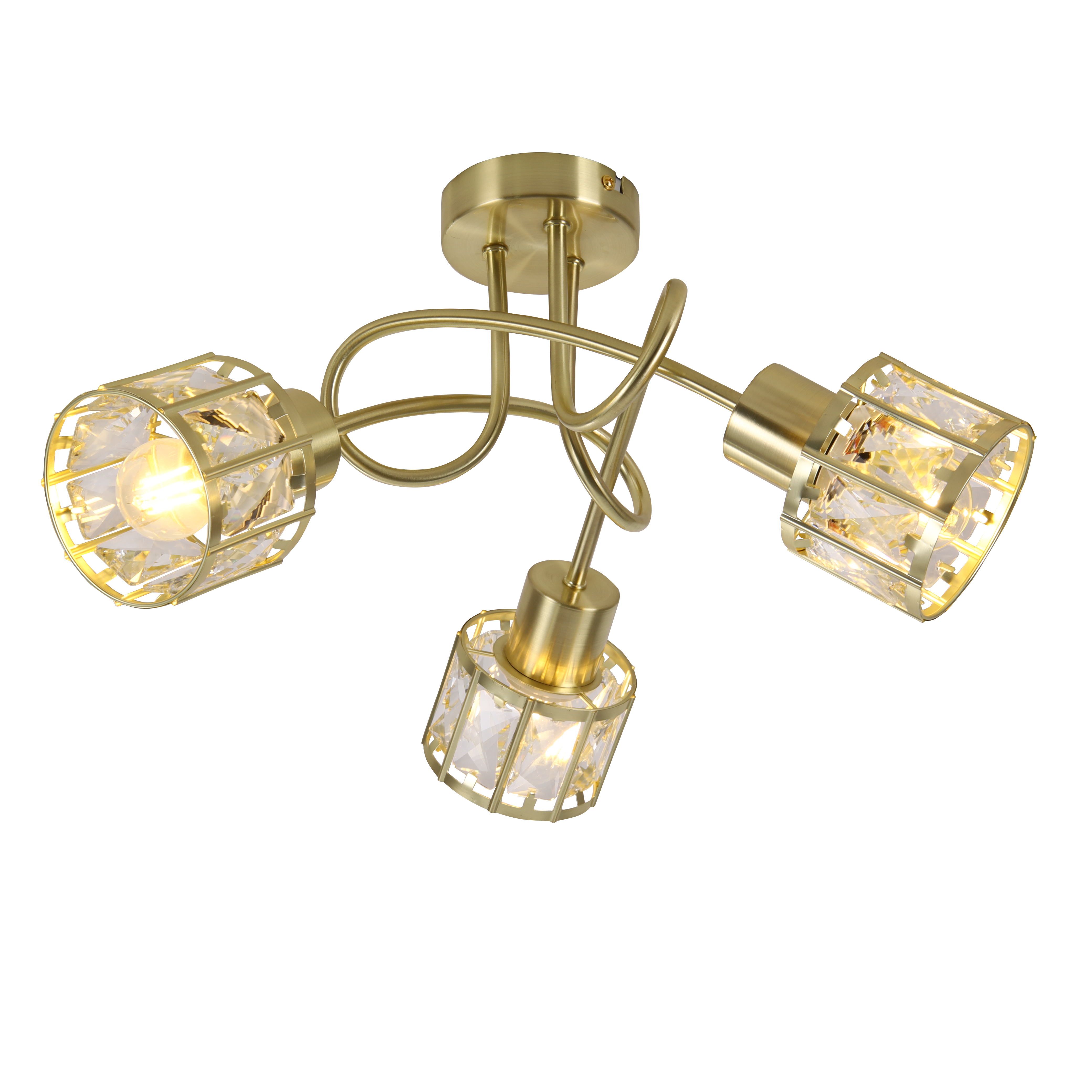 Lampa sufitowa z reflektorkami Zahara 3xE27 złota Goldlux - 4