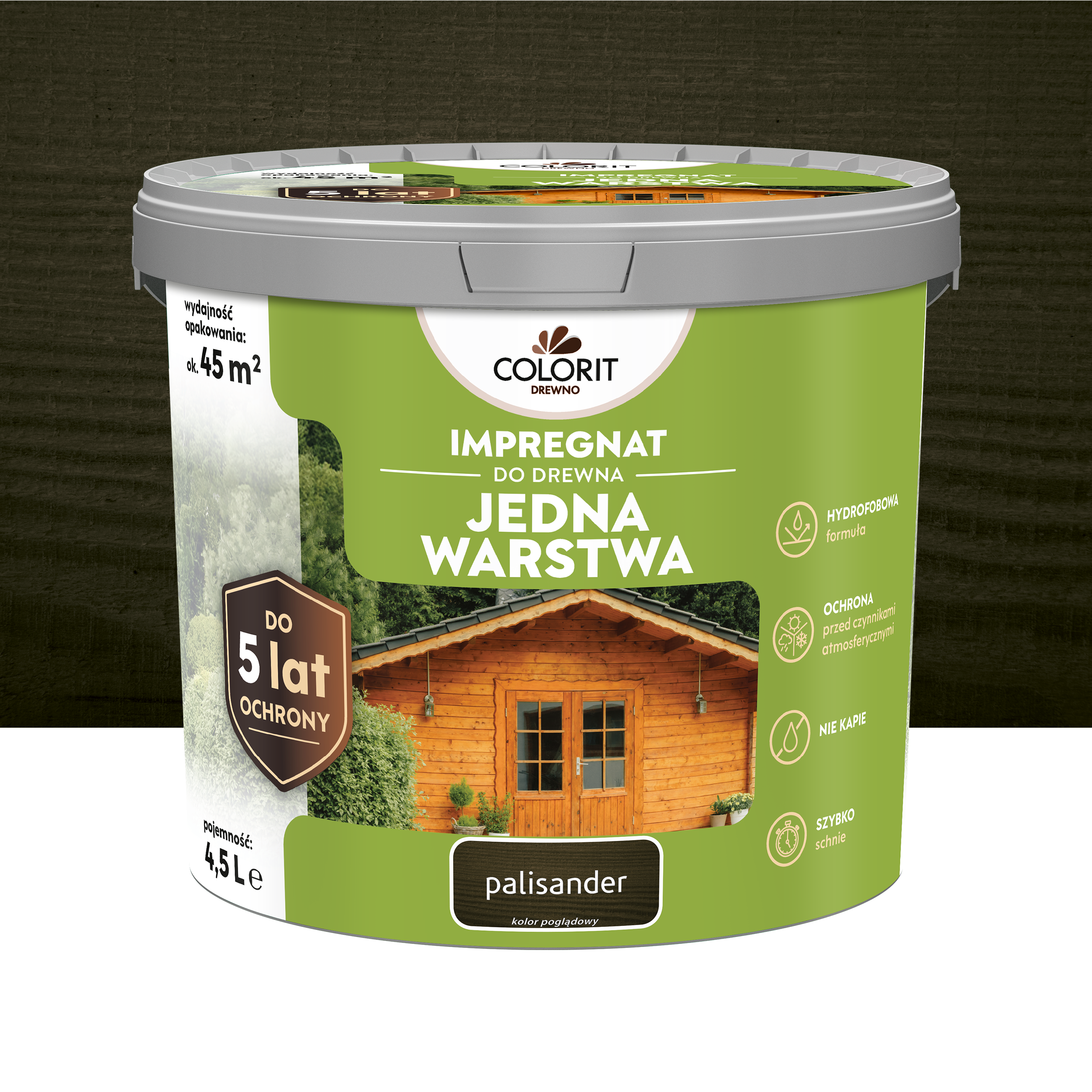 Impregnat do drewna Colorit Jedna Warstwa Palisander 4.5L
