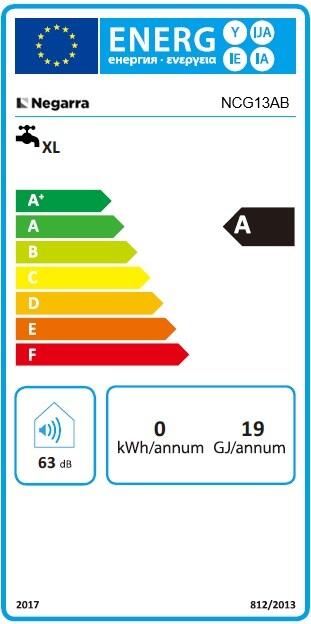 CALENTADOR GAS BUTANO ATMOSFÉRICO BAJO NOX 13L NEGARRA NCG13AB - 5