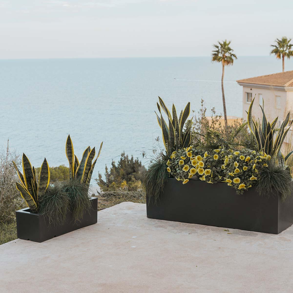 Floreira de polietileno JARA 60X20CM PRETO - 4