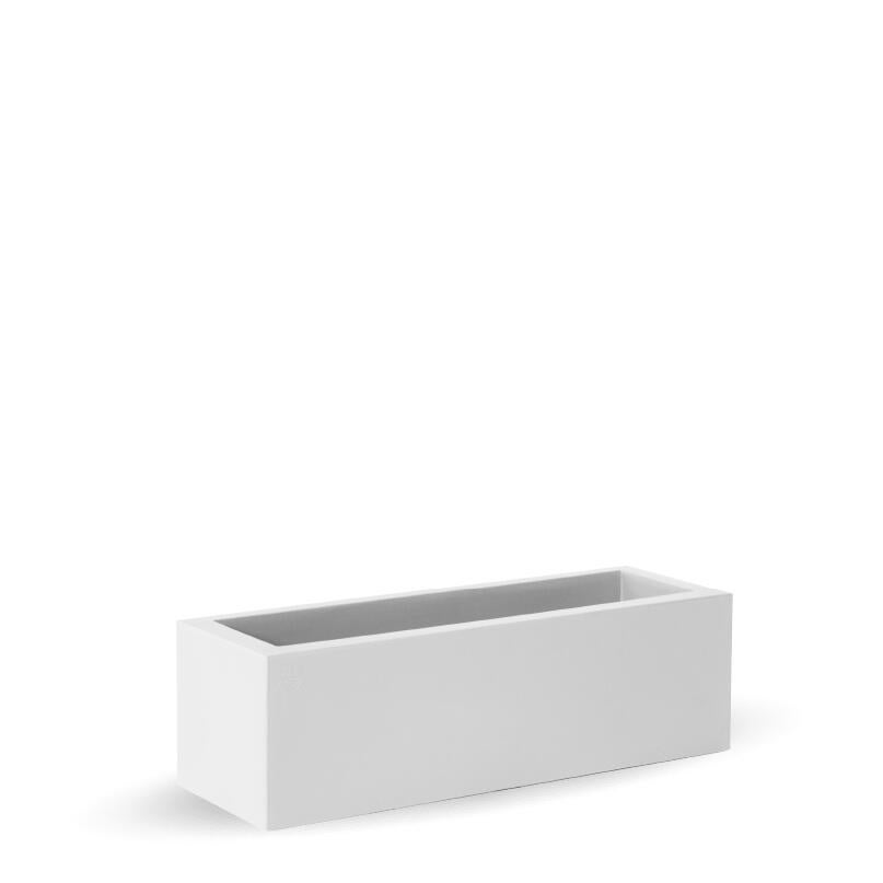 Maceta rectangular de polietileno newgarden jara 100 x 40 x 40 cm blanco