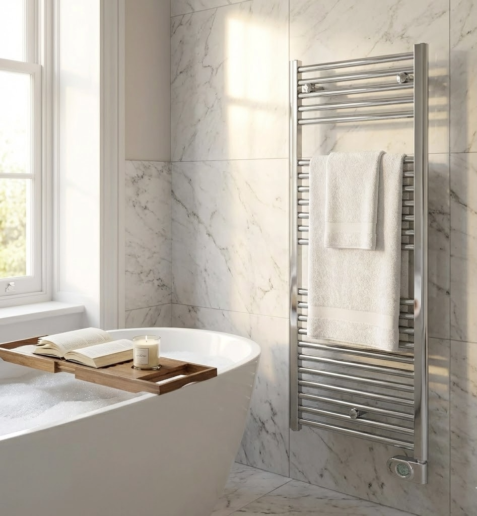 TOALLERO ELÉCTRICO PROGRAMABLE 500W CROMO - 3