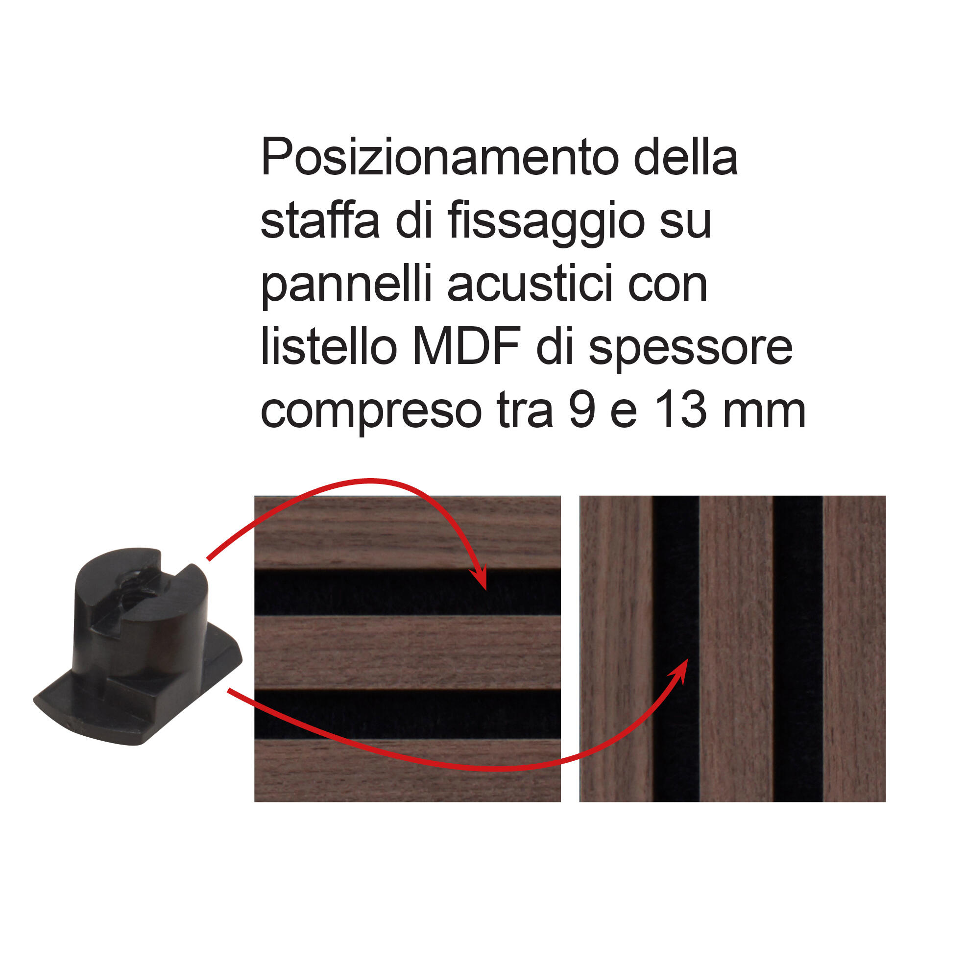Supporto a parete  FibroTech in acciaio nero satinato 2 ganci L 19.4 x H 2.4 cm - 8