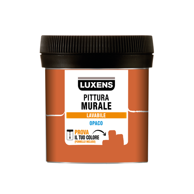 Pittura per interni lavabile LUXENS Opaca Arancio Soda 2 opaco 0.075 L