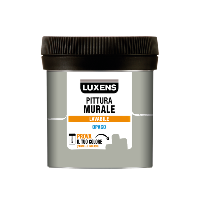 Pittura per interni lavabile, LUXENS Opaca grigio smoke 5 opaco, 0.075 L