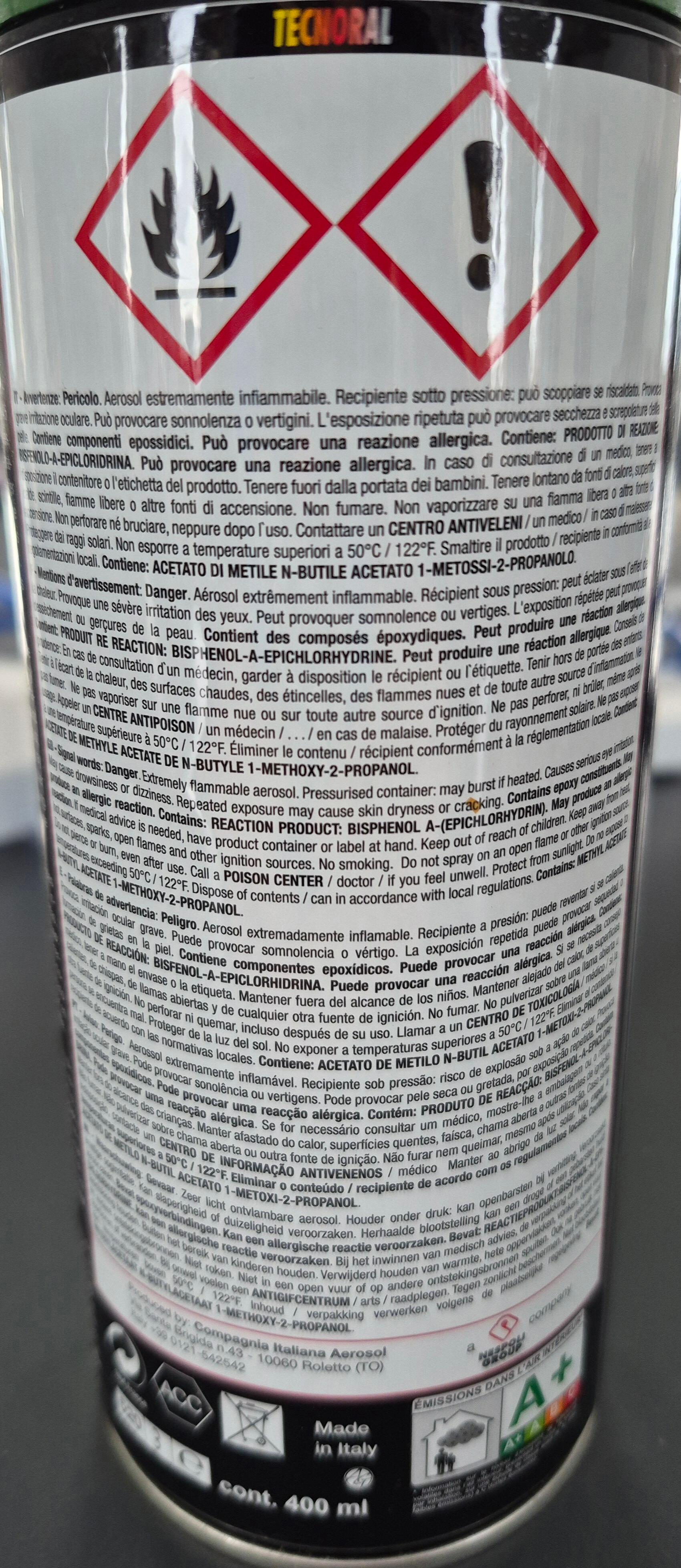 Peinture aérosol brillant bleu royal 400 ml - TECNORAL  - 3