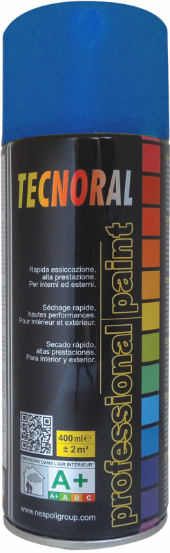 Peinture aérosol brillant bleu royal 400 ml - TECNORAL  - 2