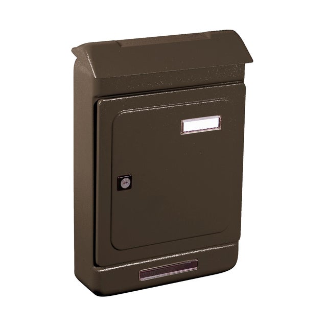Cassetta postale ALUBOX  Uno formato rivista in acciaio grigio antracite opaco L 26.3 x P 7 x H 39.5 cm