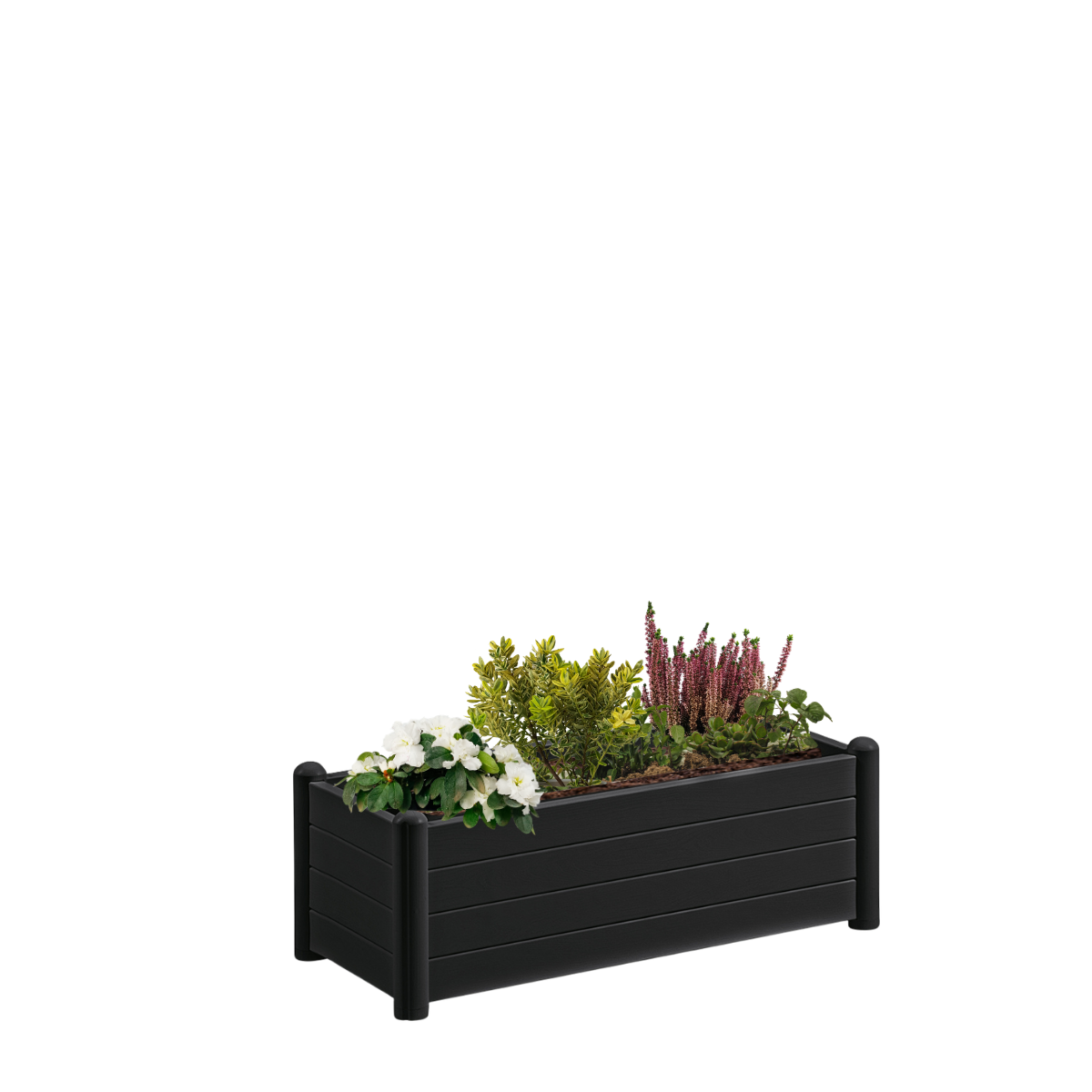 Fioriera Italia STEFANPLAST in polipropilene antracite H 35 x L 100 x P 43 cm - 3