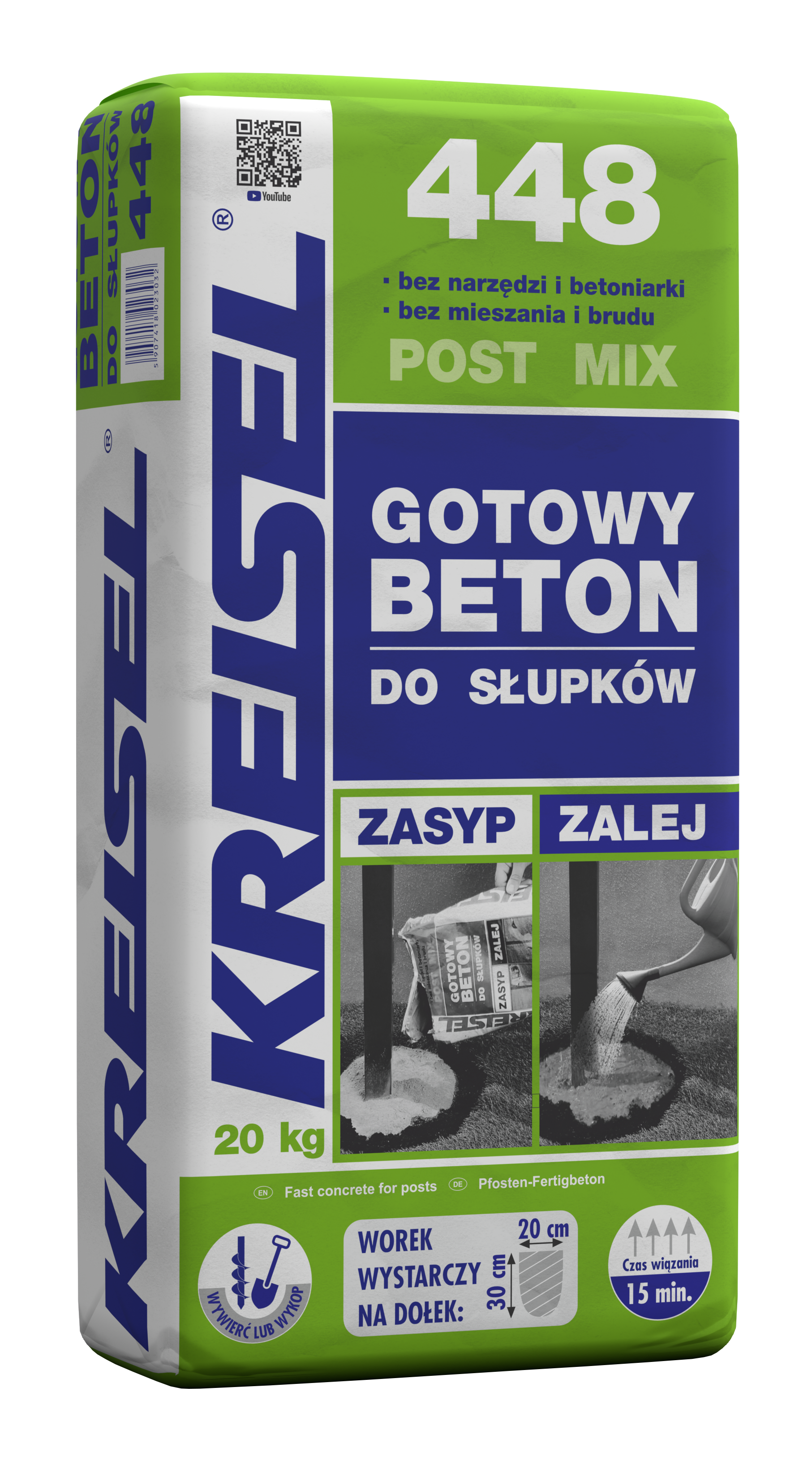 Gotowy beton do słupków post mix 448 20 kg Kreisel