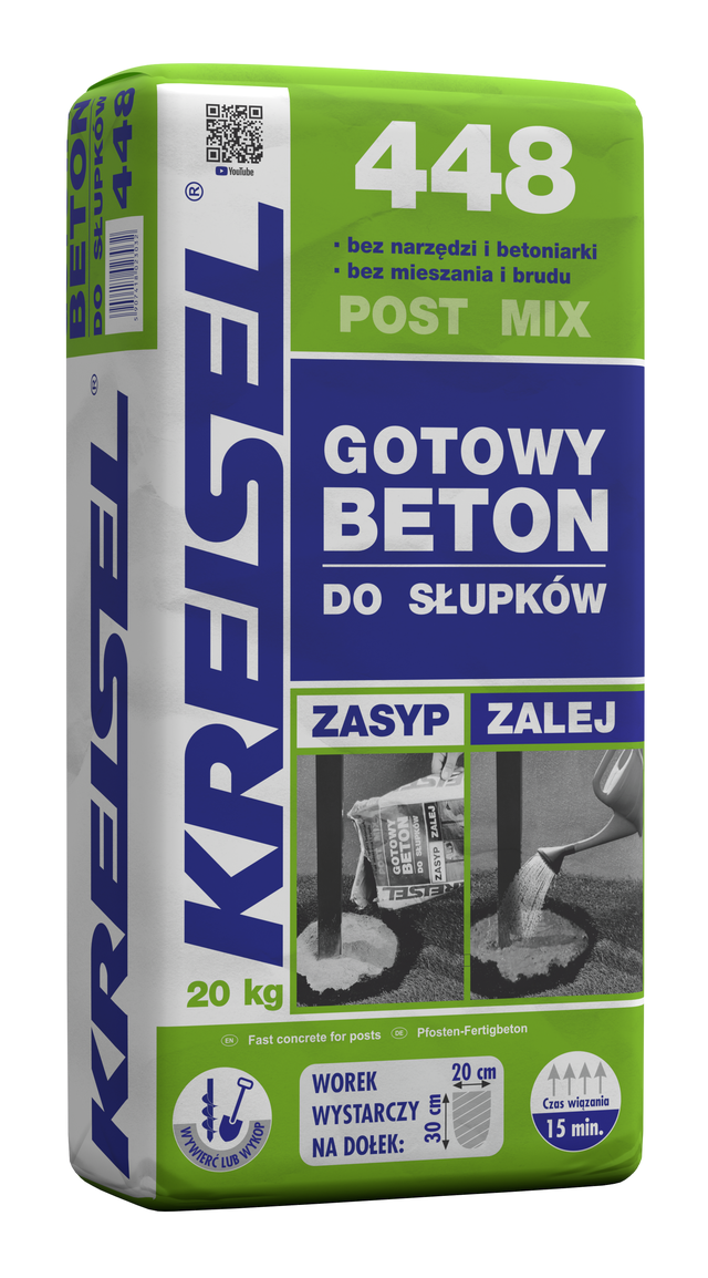Gotowy beton do słupków post mix 448 20 kg Kreisel
